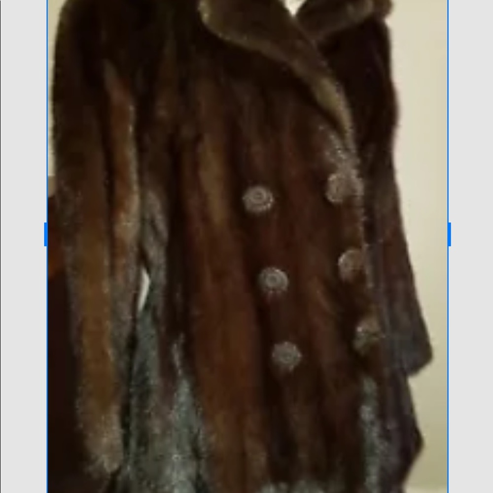 Mink pea coat